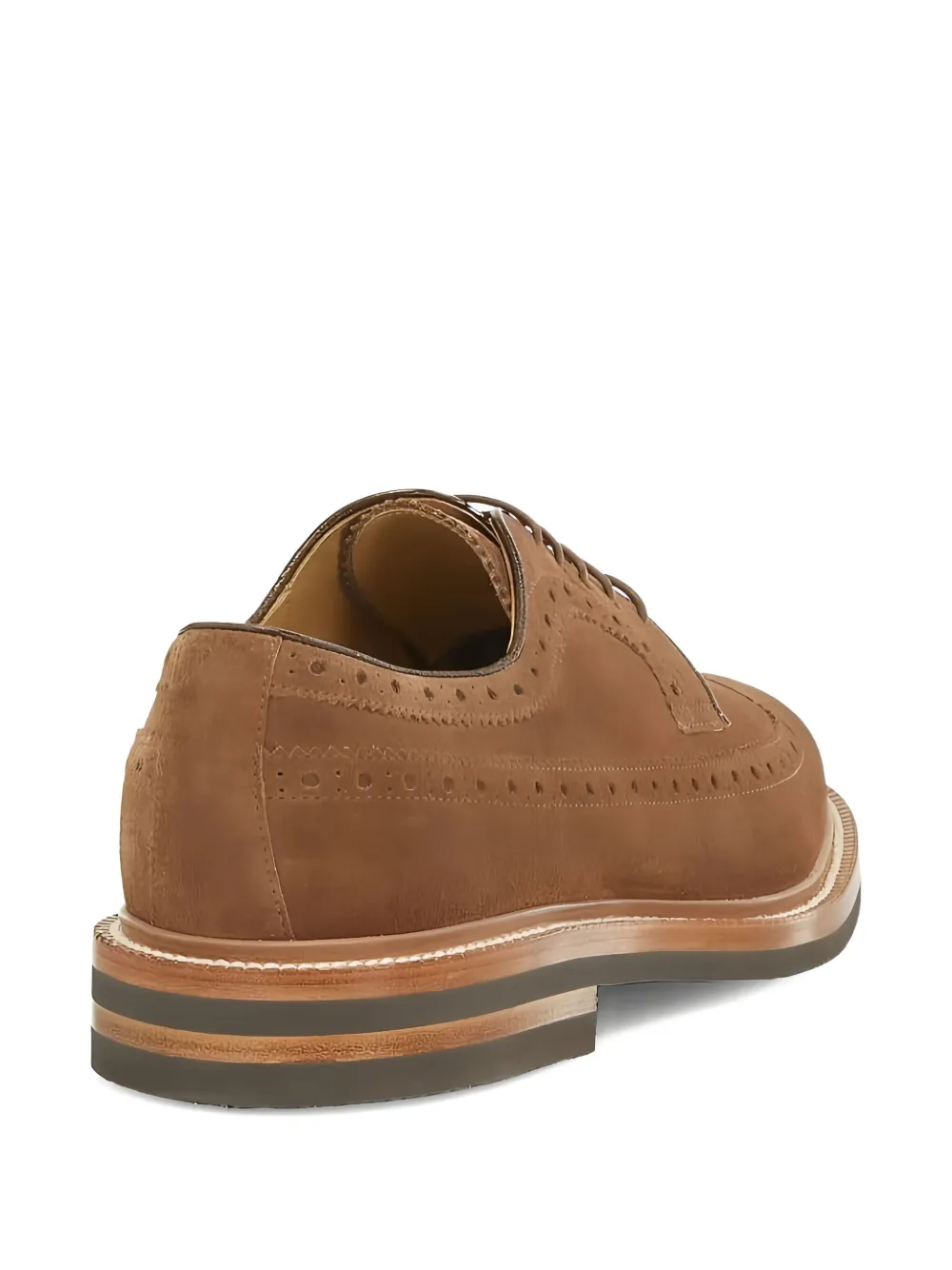 Brunello Cucinelli suede brogue shoes Brown