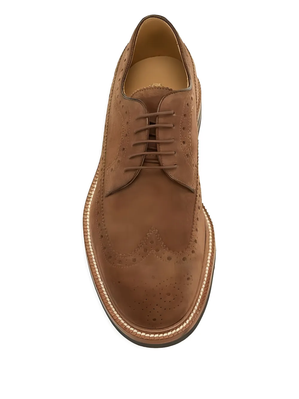 Brunello Cucinelli suede brogue shoes Brown