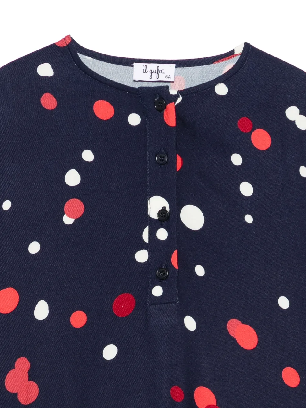 Il Gufo Jurk met stippen Blauw