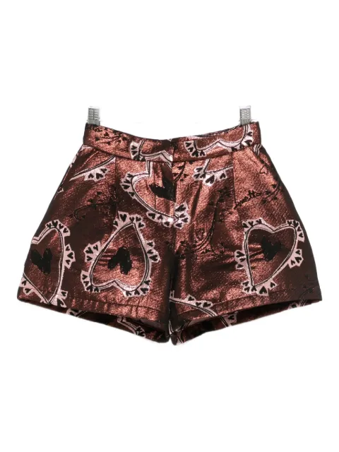 Simonetta heart-print shorts