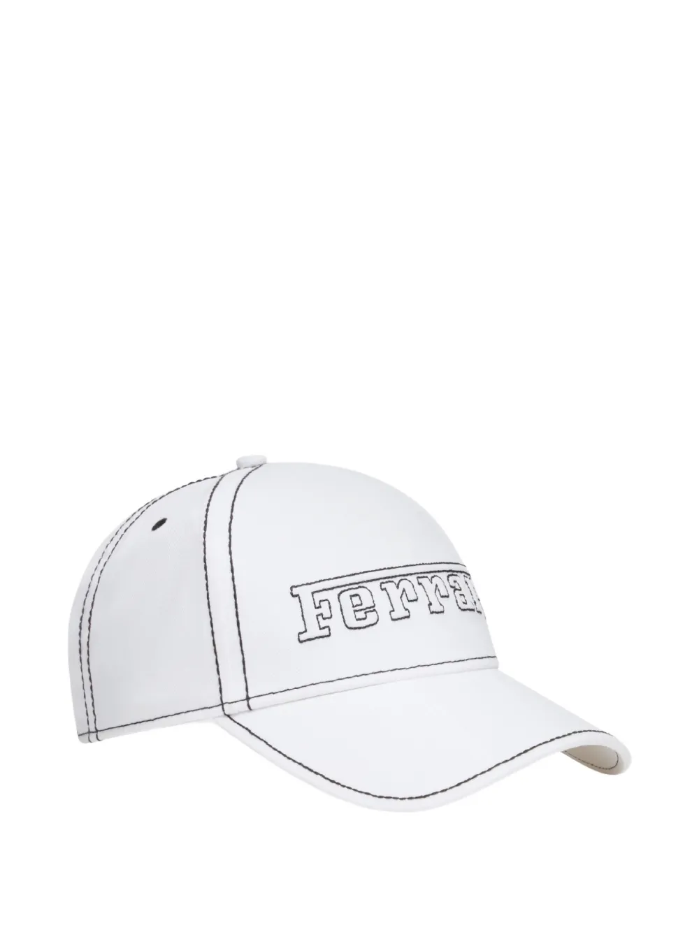 Ferrari logo-embroidered baseball cap Wit
