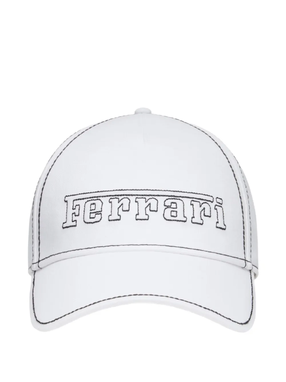 Ferrari logo-embroidered baseball cap - Bianco