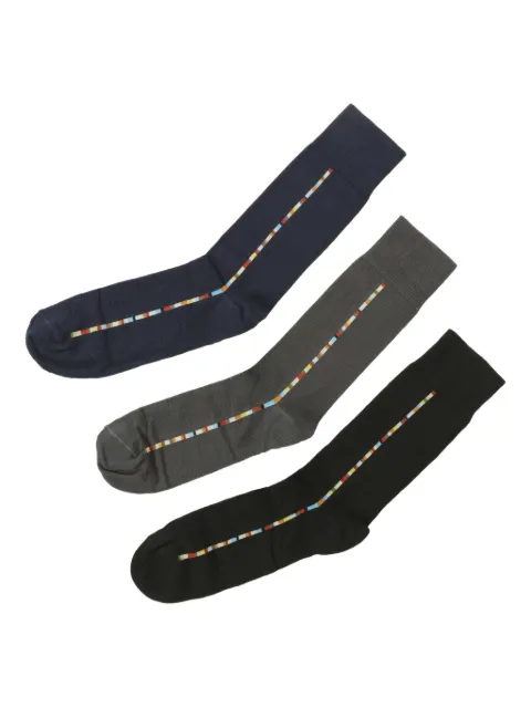 Paul Smith pack de tres pares de calcetines con motivo de rayas