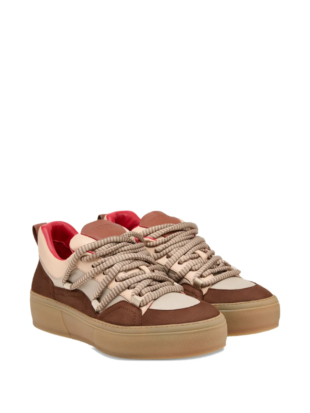 Ferrari Lace-up Fastening Sneakers In Brown