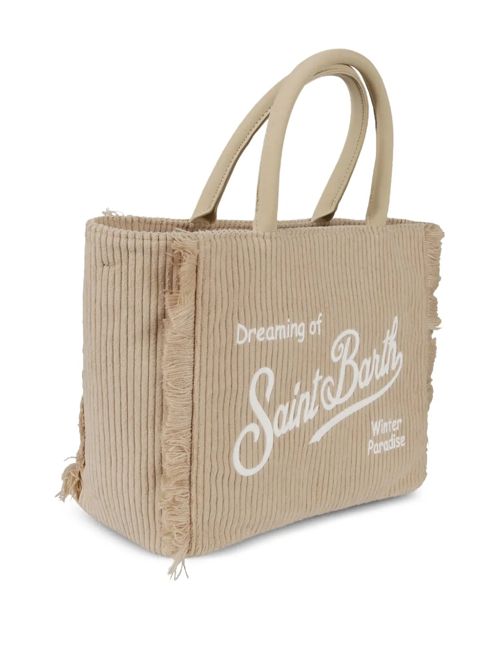 MC2 Saint Barth Colette shopper met franje Beige