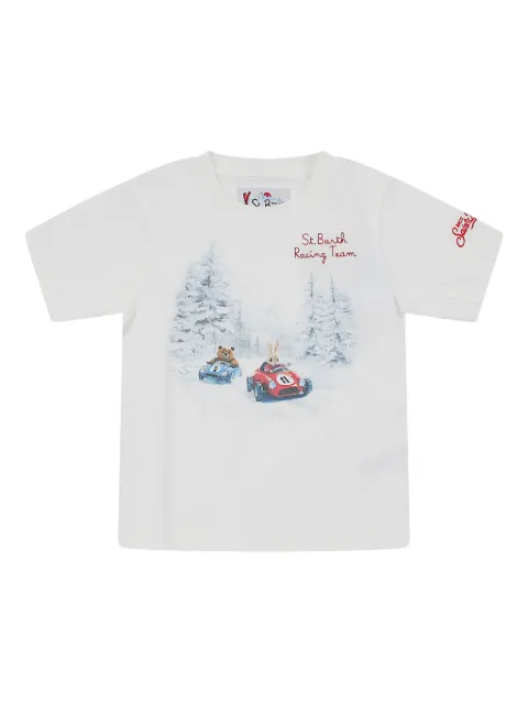 MC2 Saint Barth Kids playera con estampado de carrera