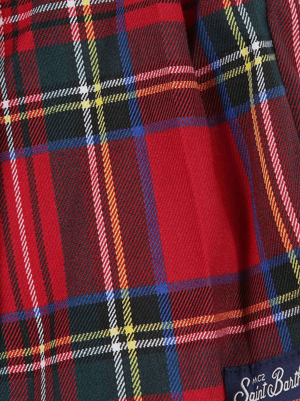 MC2 Saint Barth Kids Plooirok met tartan ruit Rood