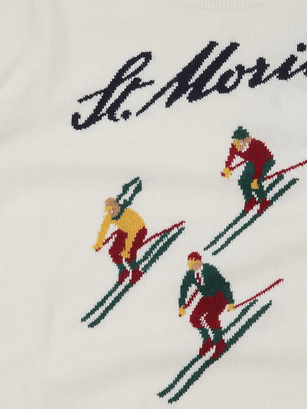 Mc2 Saint Barth Skiers-graphic Sweater In White