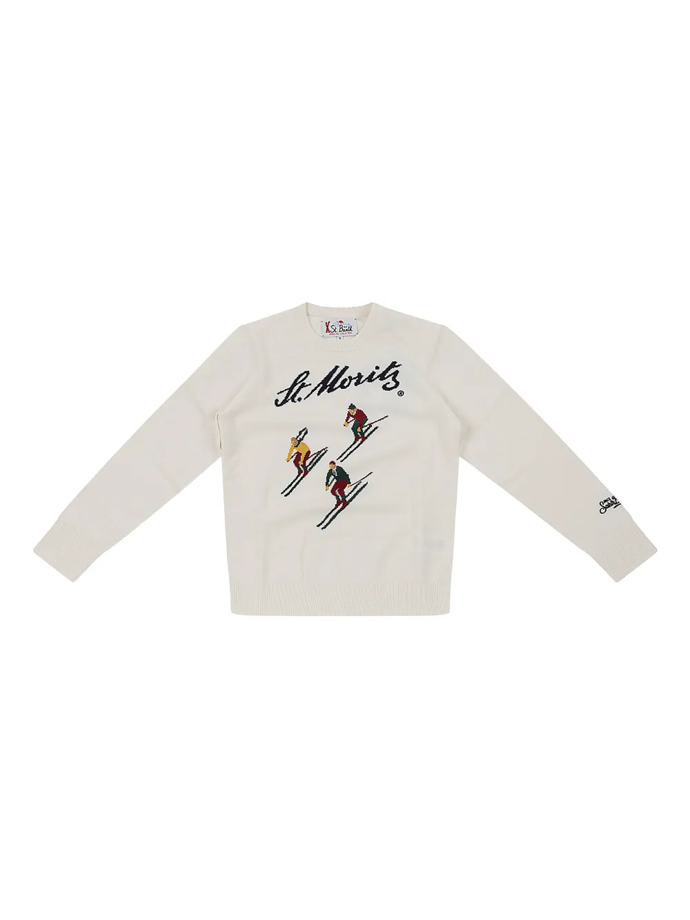 MC2 Saint Barth Kids skiers-graphic sweater | Neutrals | Image 1