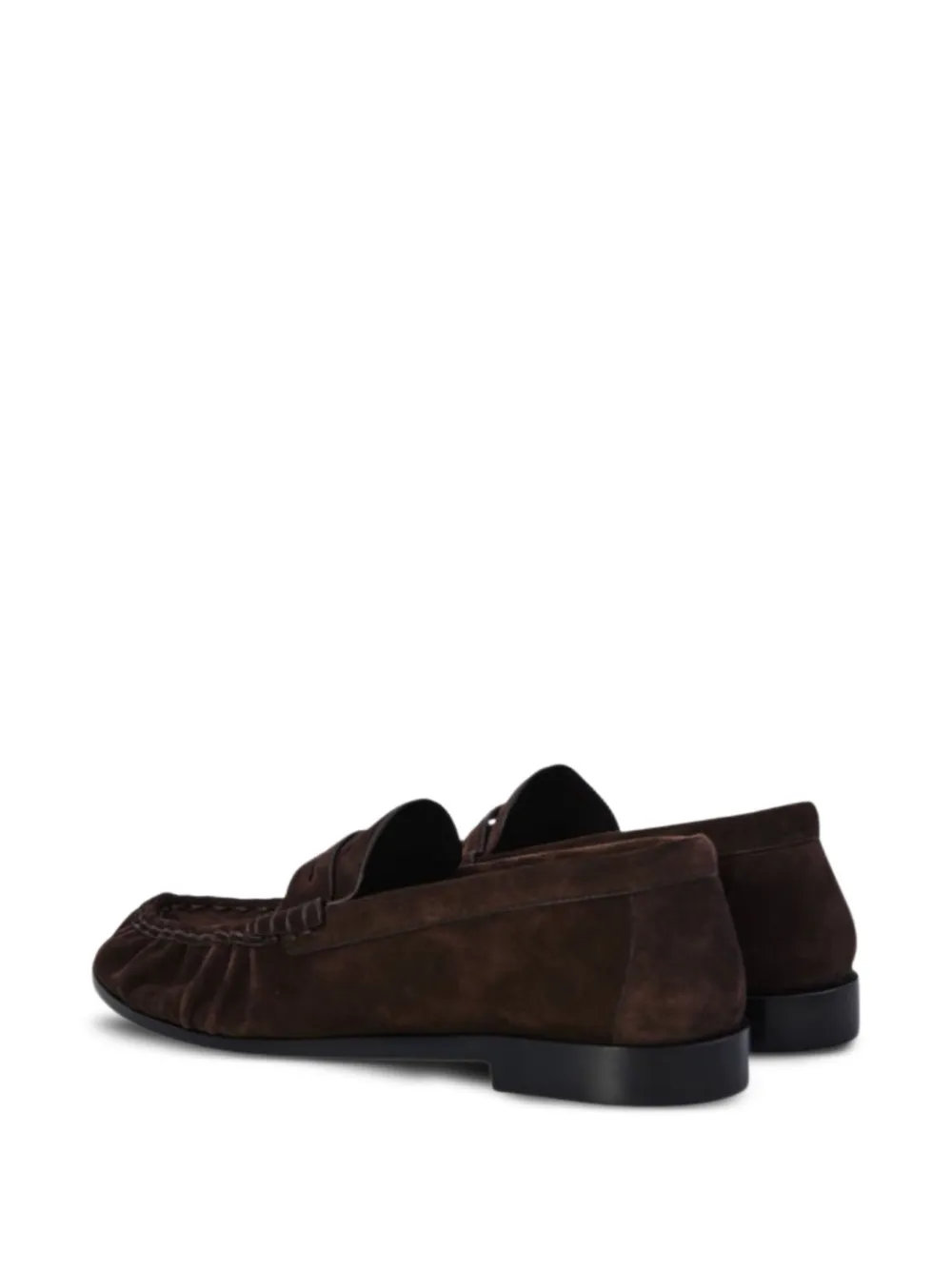 Saint Laurent Le Loafer Embellished Suede Loafers In Brown