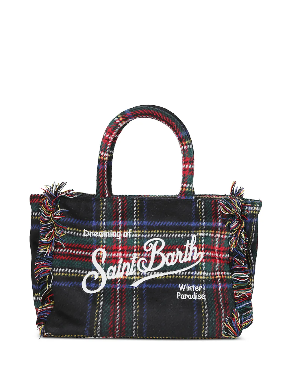 MC2 Saint Barth Colette tartan-pattern tote bag | Black | Image 1