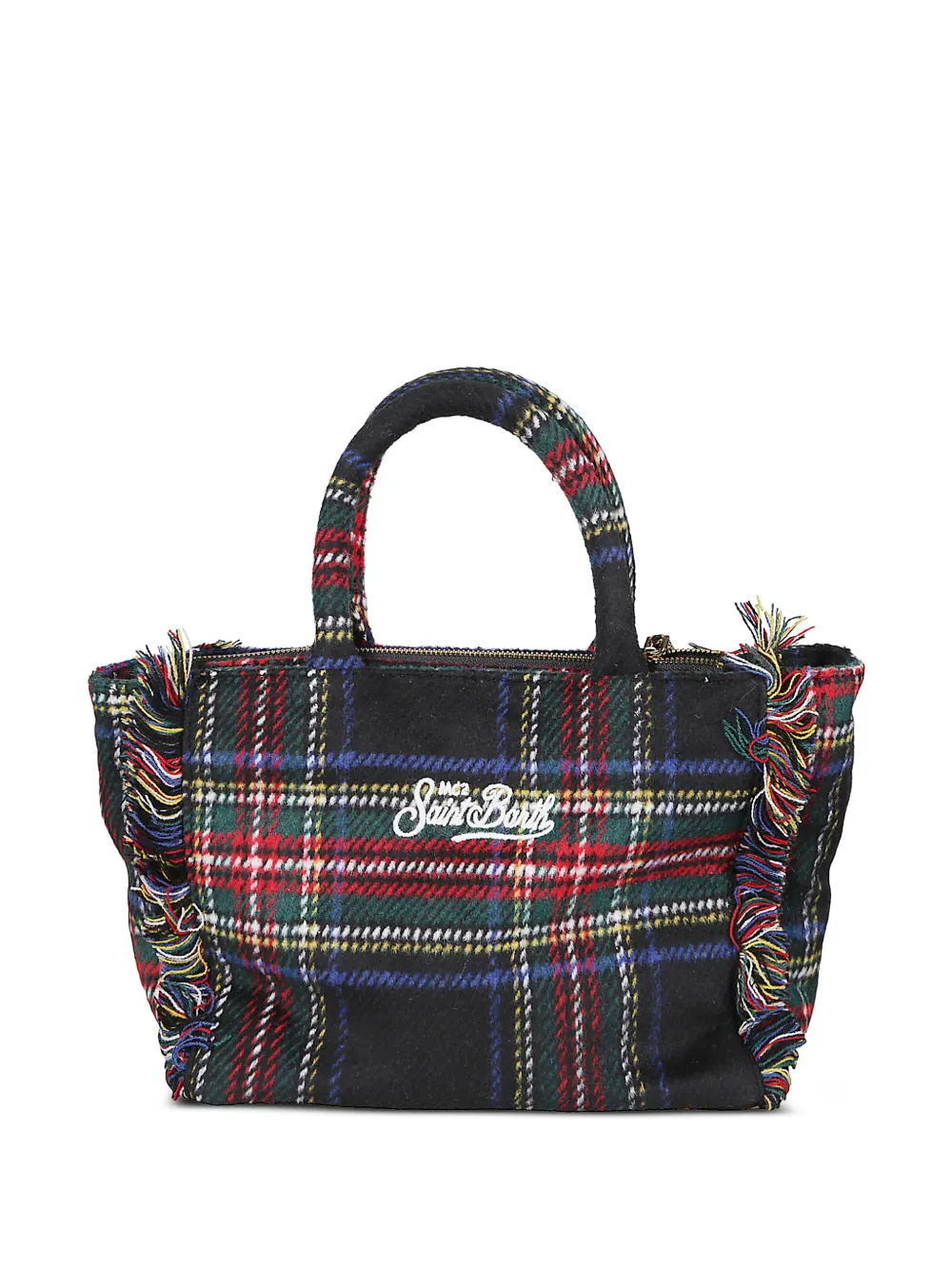 MC2 Saint Barth Colette tartan-pattern tote bag - Zwart