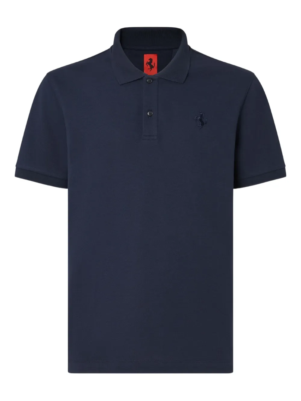 Ferrari short-sleeve piqué polo shirt - Blu
