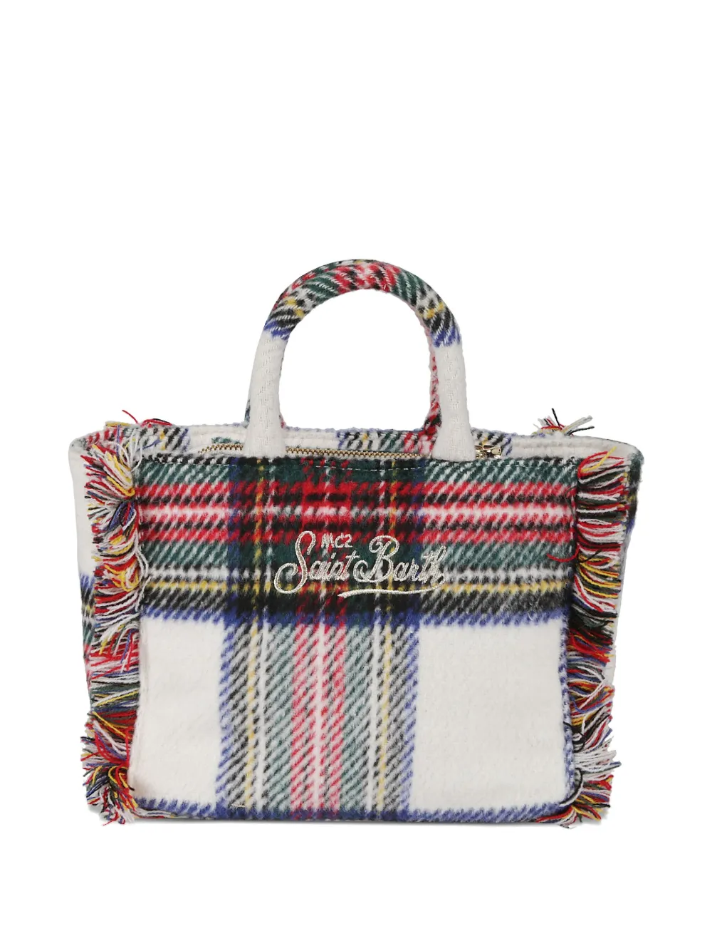 MC2 Saint Barth mini Vanity tartan-pattern tote bag | Image 2