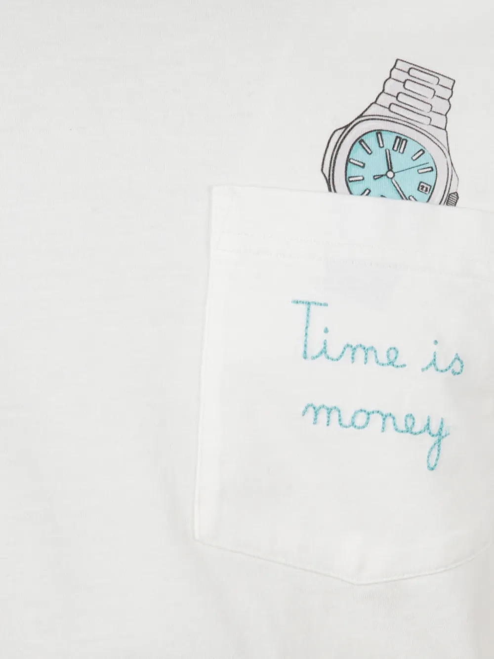 MC2 Saint Barth T-shirt met zak en grafische print Wit