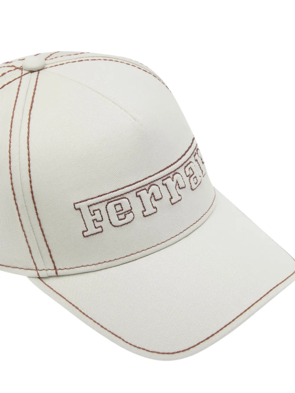 Ferrari embossed embroidery baseball cap Beige