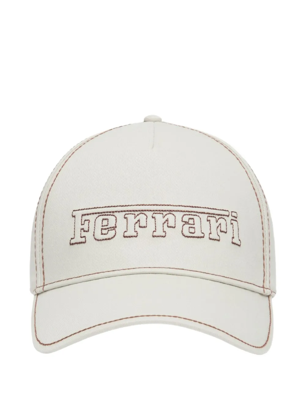 Ferrari embossed embroidery baseball cap Beige