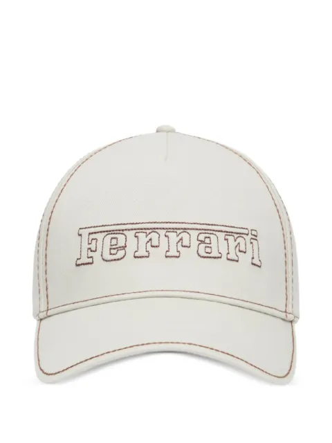 Ferrari gorra de béisbol con logo bordado en relieve