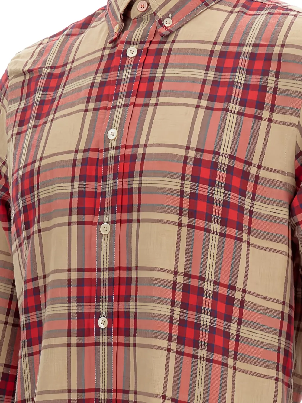 PS Paul Smith Geruit overhemd Beige