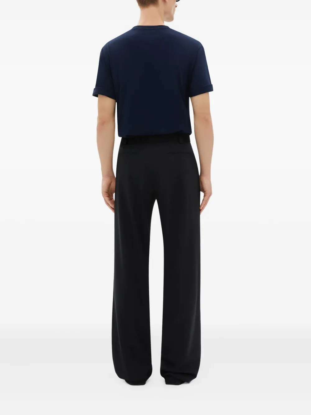 Ferrari Crew Neck Cotton T-shirt With Short Sleeves In Blue