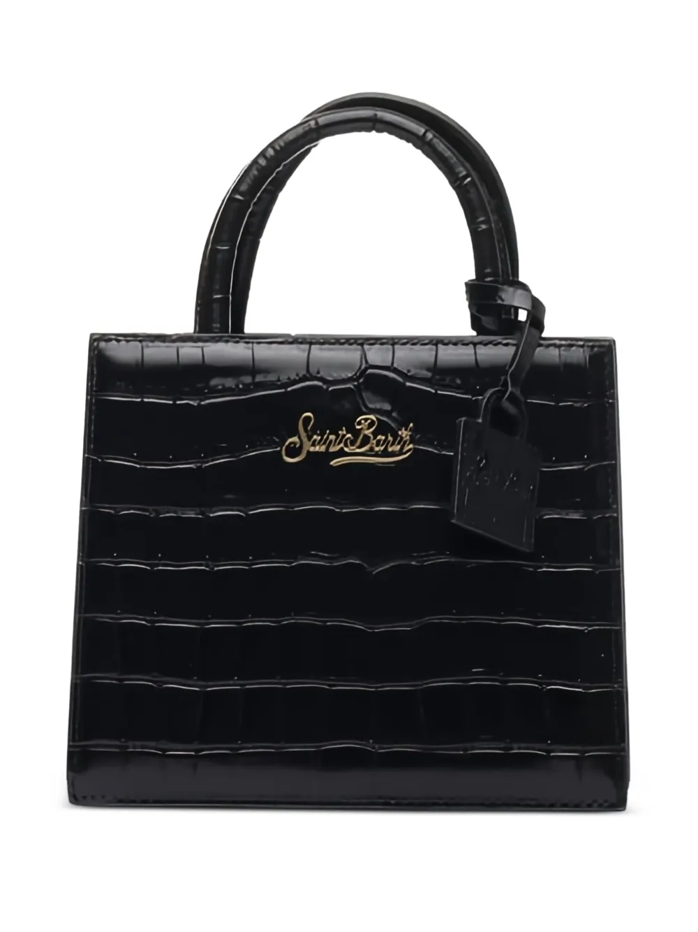 MC2 Saint Barth mini Shop embossed tote bag | Black | Image 1