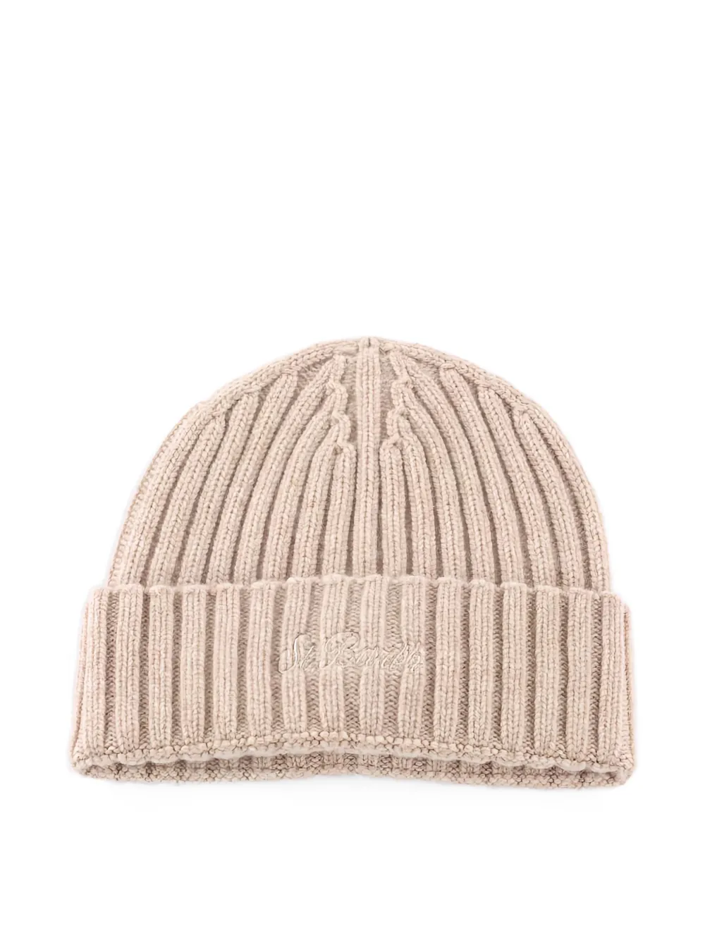 MC2 Saint Barth ribbed embroidered beanie | Neutrals | Image 1