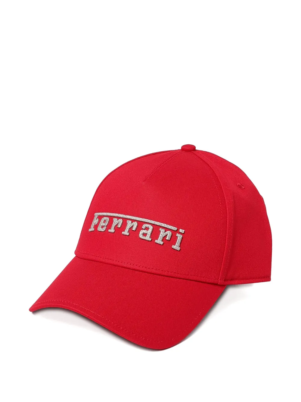 Ferrari Logo-embroidered Baseball Cap In Red