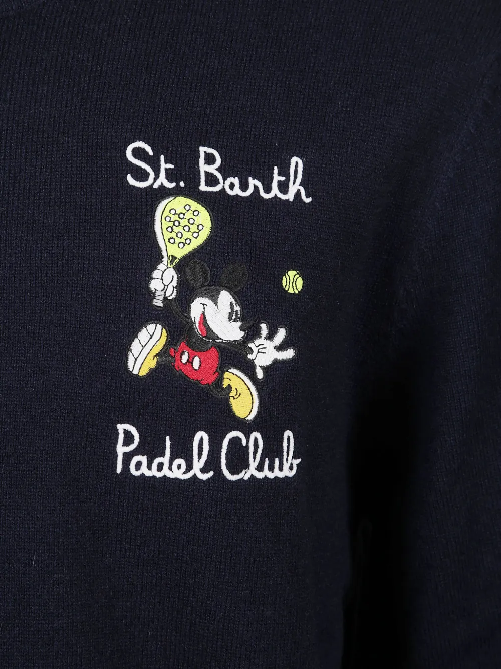 MC2 Saint Barth Sweater met geborduurde reiger Blauw