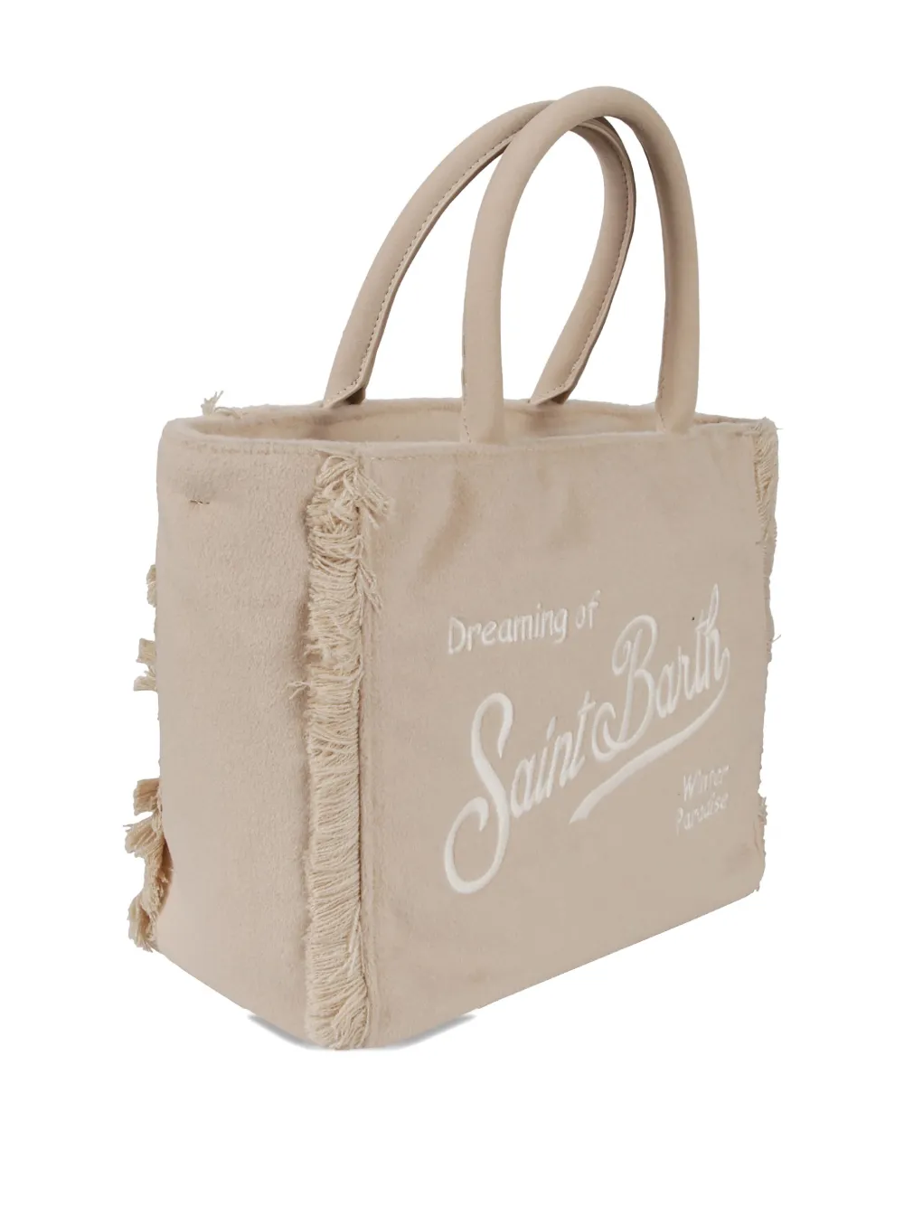 Mc2 Saint Barth Fringed Colette Bag In Neutral