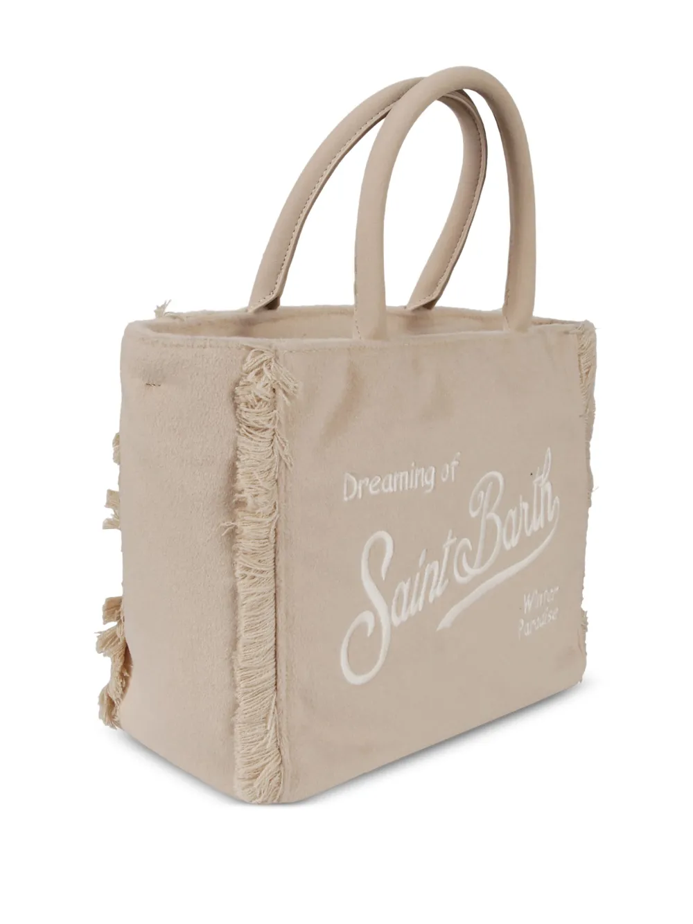 MC2 Saint Barth Colette tas met franje Beige