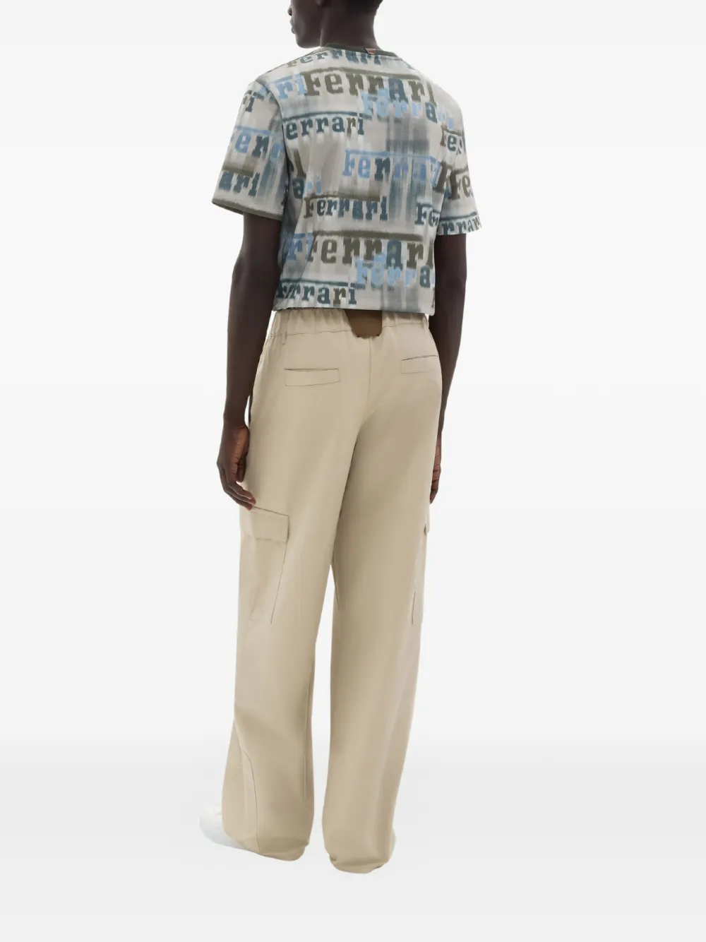 Ferrari Q-Cycle elastic-waist cargo pants - Beige