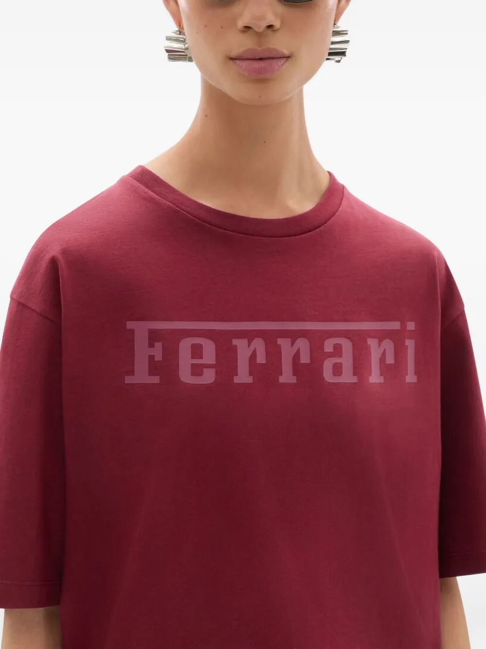 Ferrari T-shirt met logoprint Rood