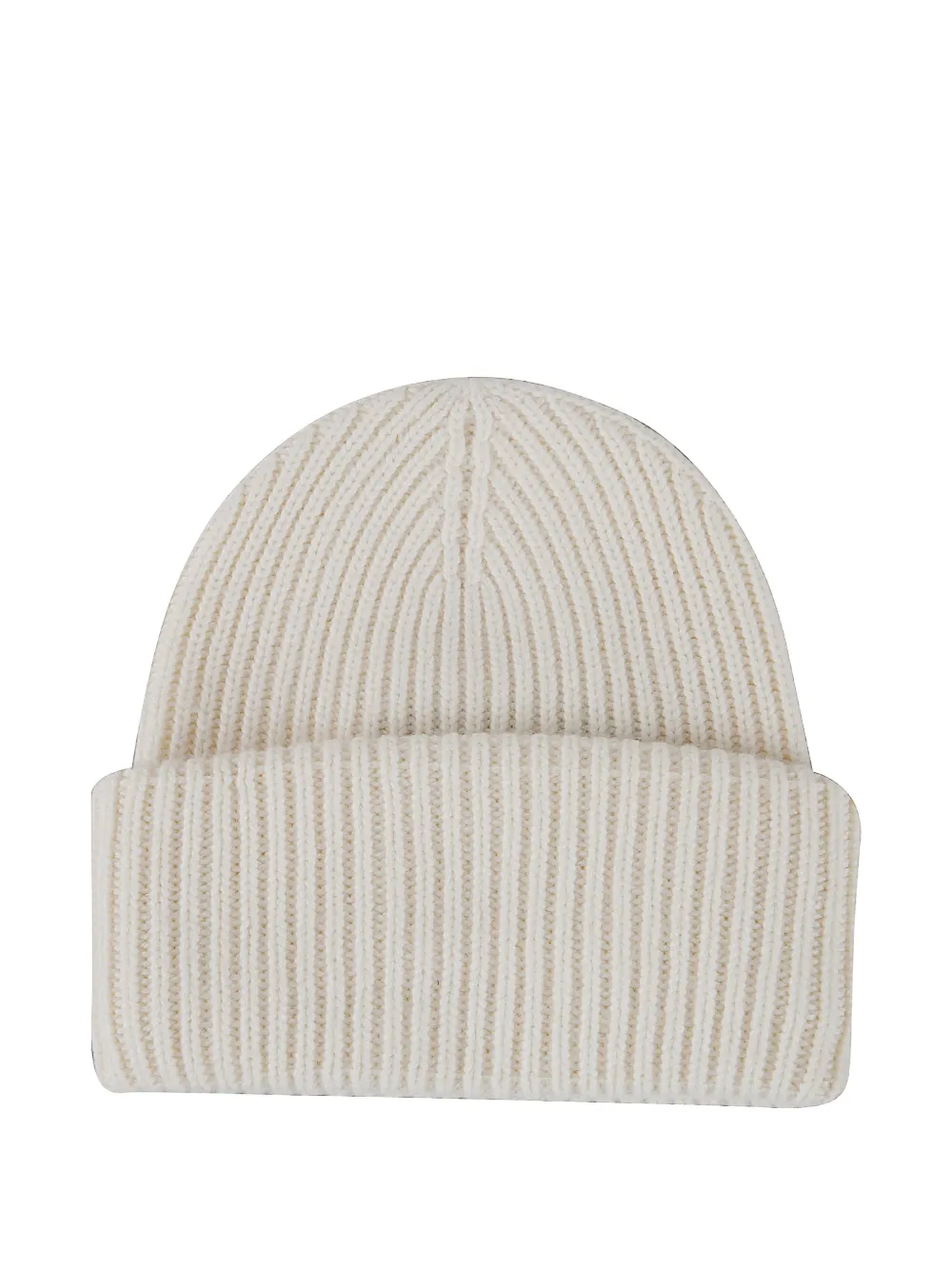 MC2 Saint Barth Kids ribbed logo-patch beanie hat - Beige