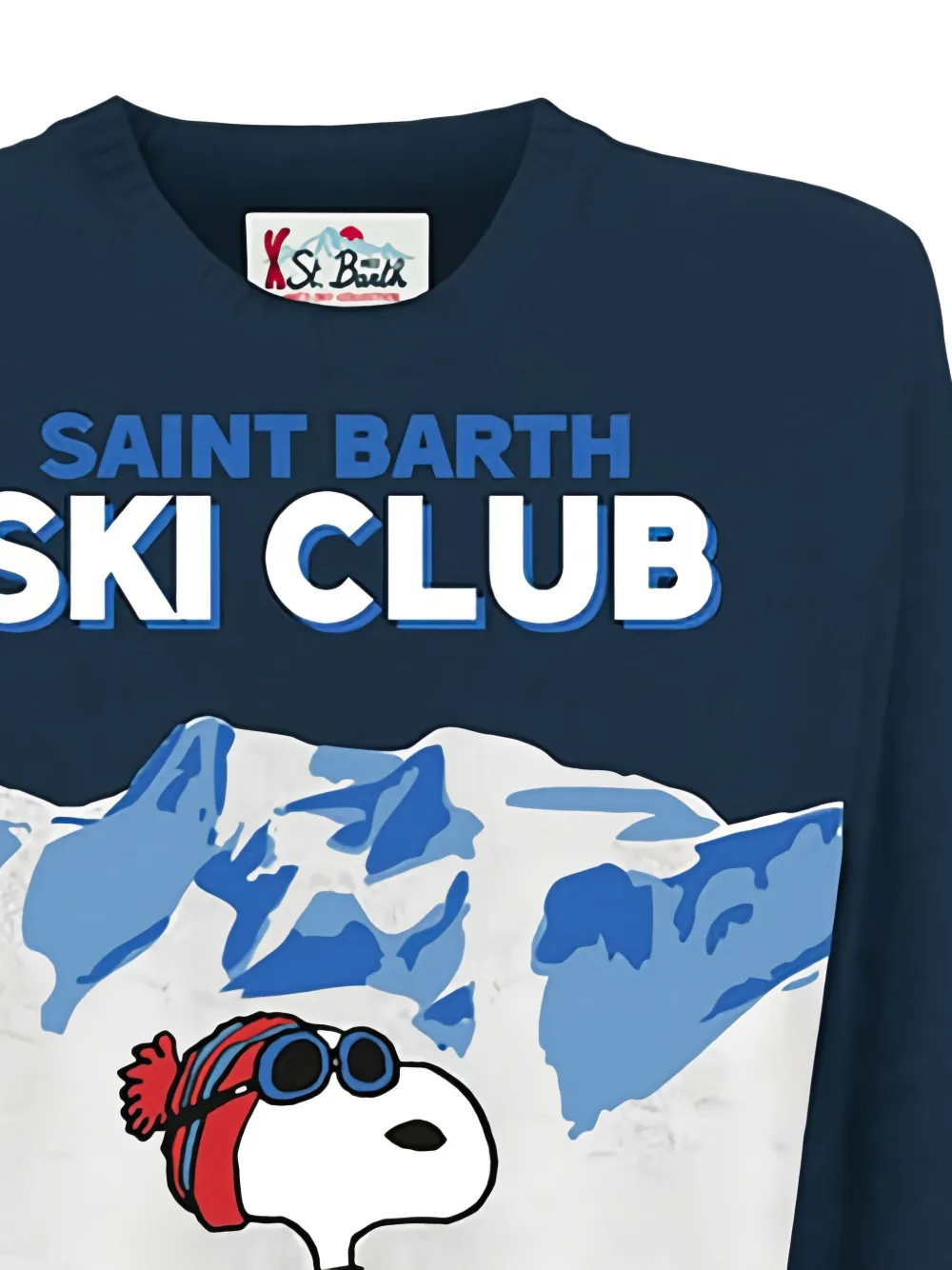 MC2 Saint Barth Trui met logoprint - Blauw