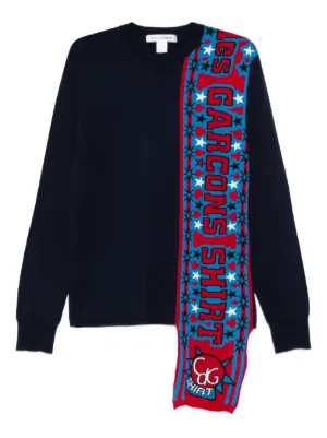 Comme Des Garçons Shirt Soccer Scarf Sweater | Black | FARFETCH
