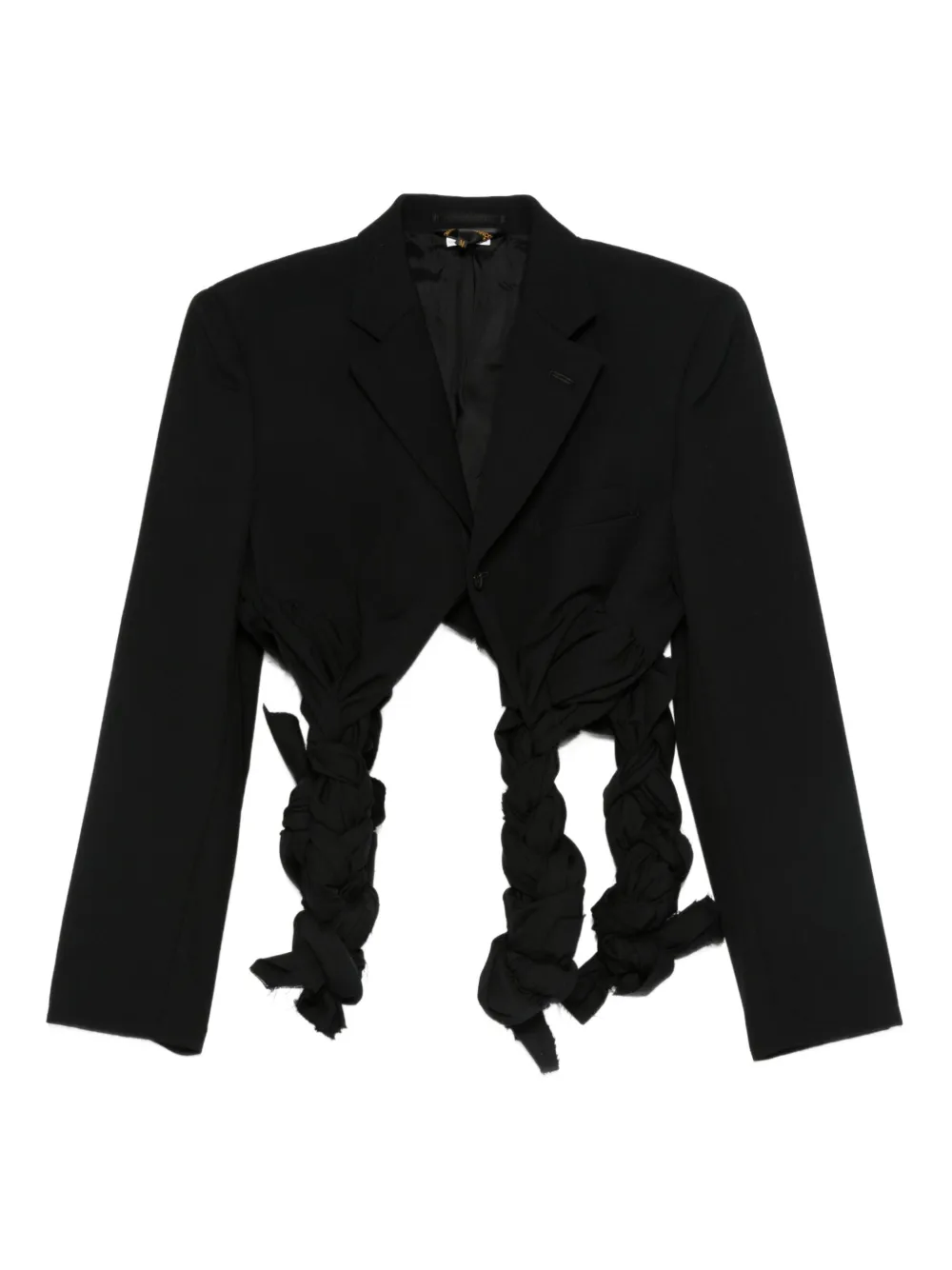 Comme Des Garçons braided-detail cropped jacket | Black | Image 1