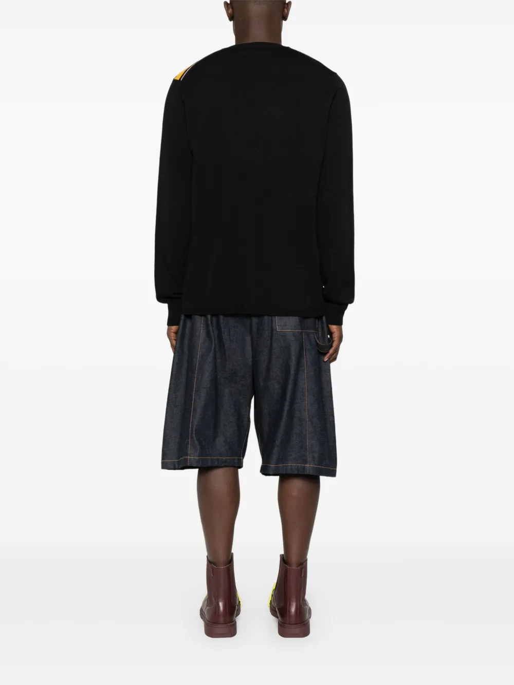 Comme Des Garçons Shirt Trui met vlakken en shirt-detail Zwart