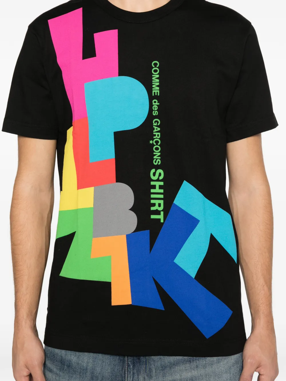 Comme Des Garçons Shirt T-shirt met grafische print Zwart