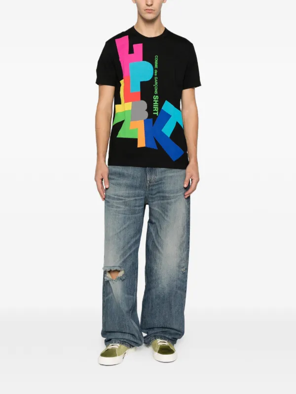 Comme Des Garçons Shirt graphic-print T-shirt | Black | FARFETCH