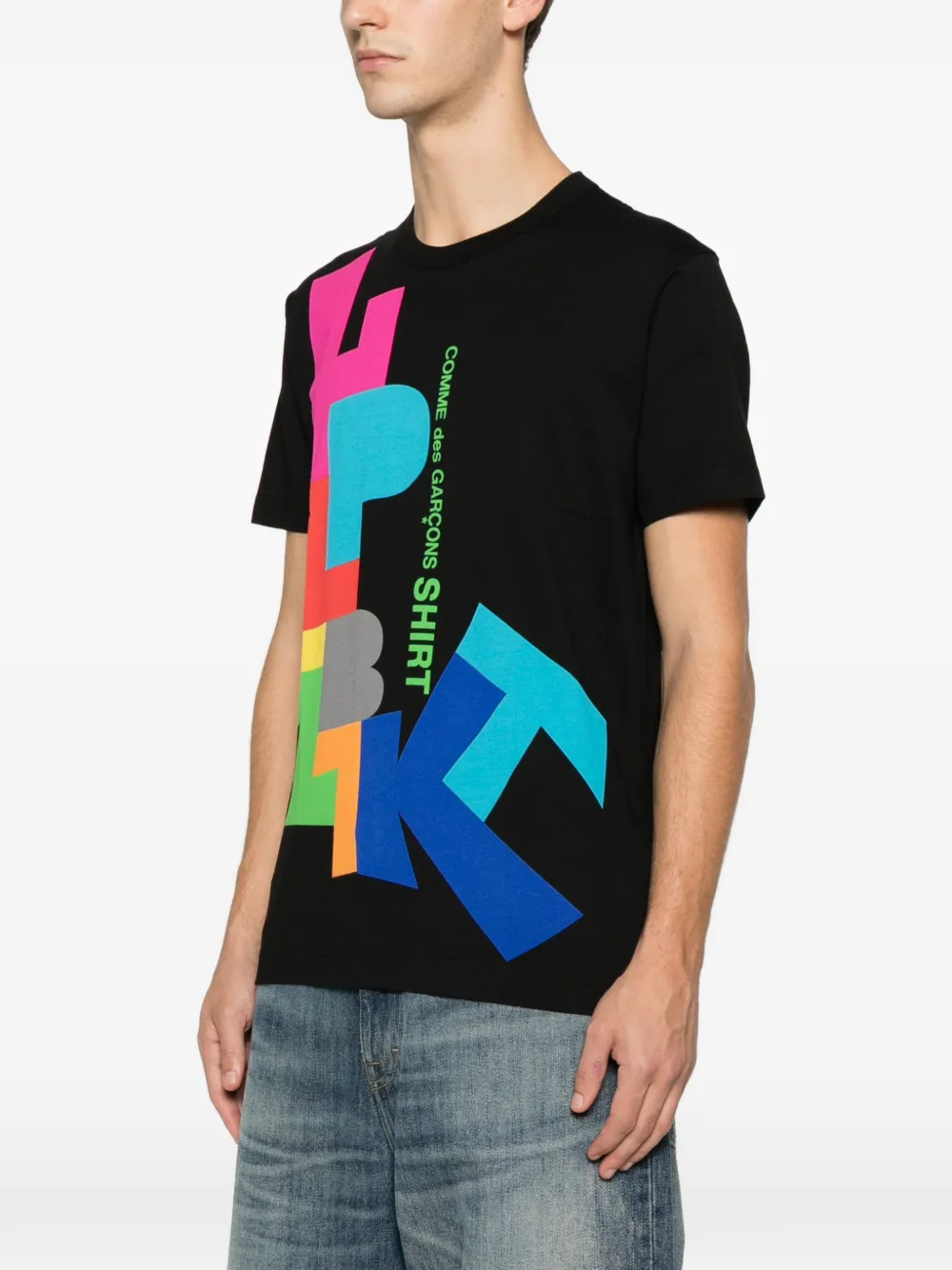 Comme Des Garçons Shirt T-shirt met grafische print Zwart