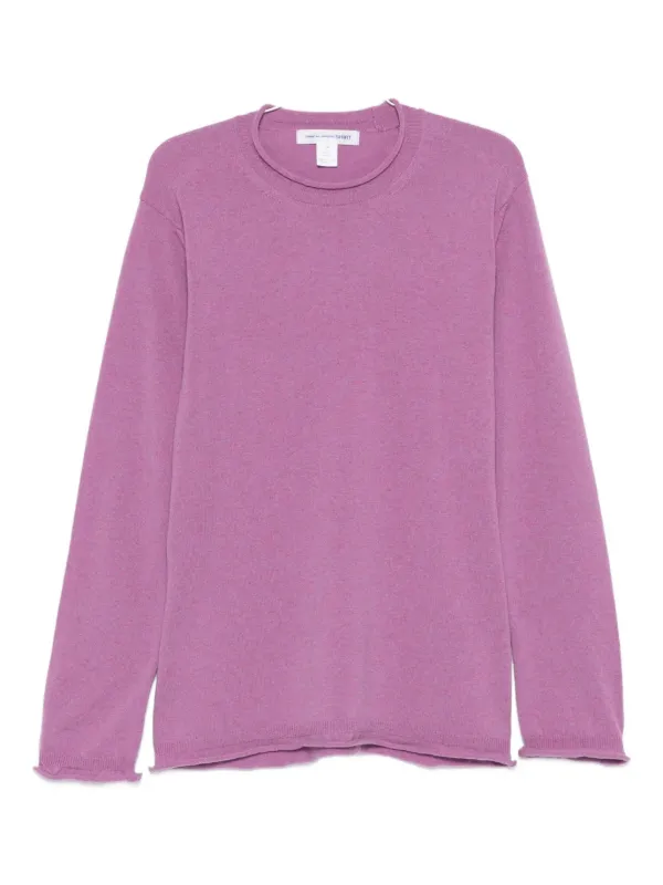 Comme Des Garçons Shirt ロングスリーブ セーター | パープル Comme Des Garçons Shirt ロングスリーブ セーター | パープル