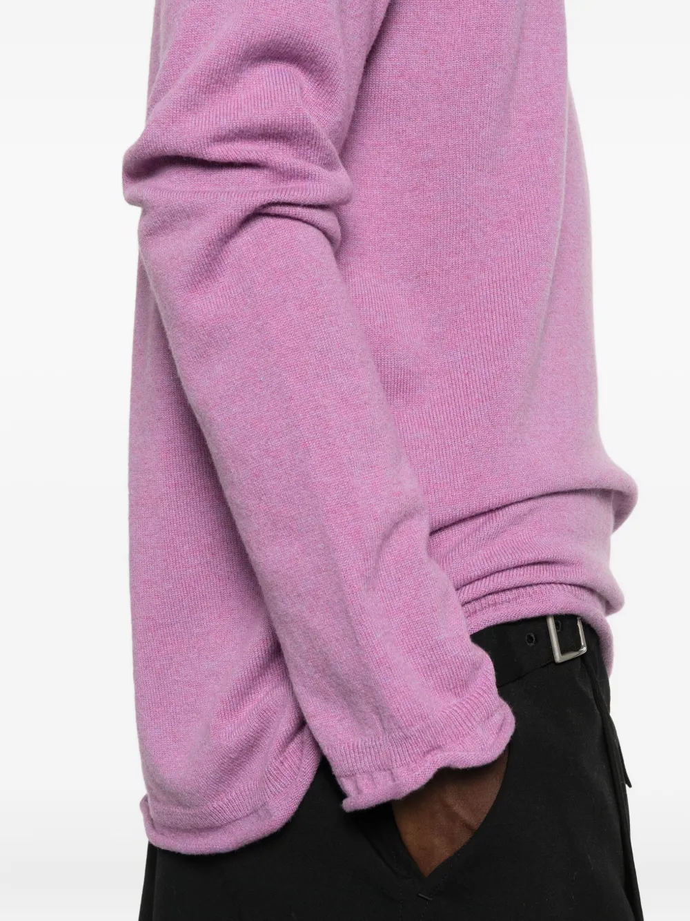 Comme Des Garçons Shirt Long-sleeve Wool Sweater In Purple