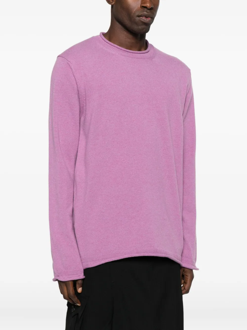 Comme Des Garçons Shirt Long-sleeve Wool Sweater In Purple