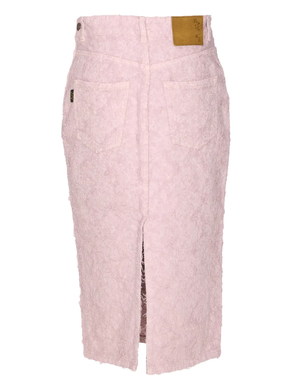Haikure lace denim midi skirt - Roze