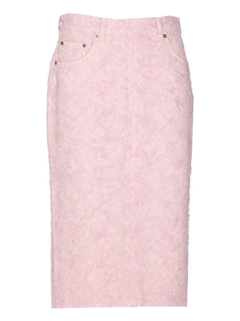 Haikure lace denim midi skirt | Pink | Image 1