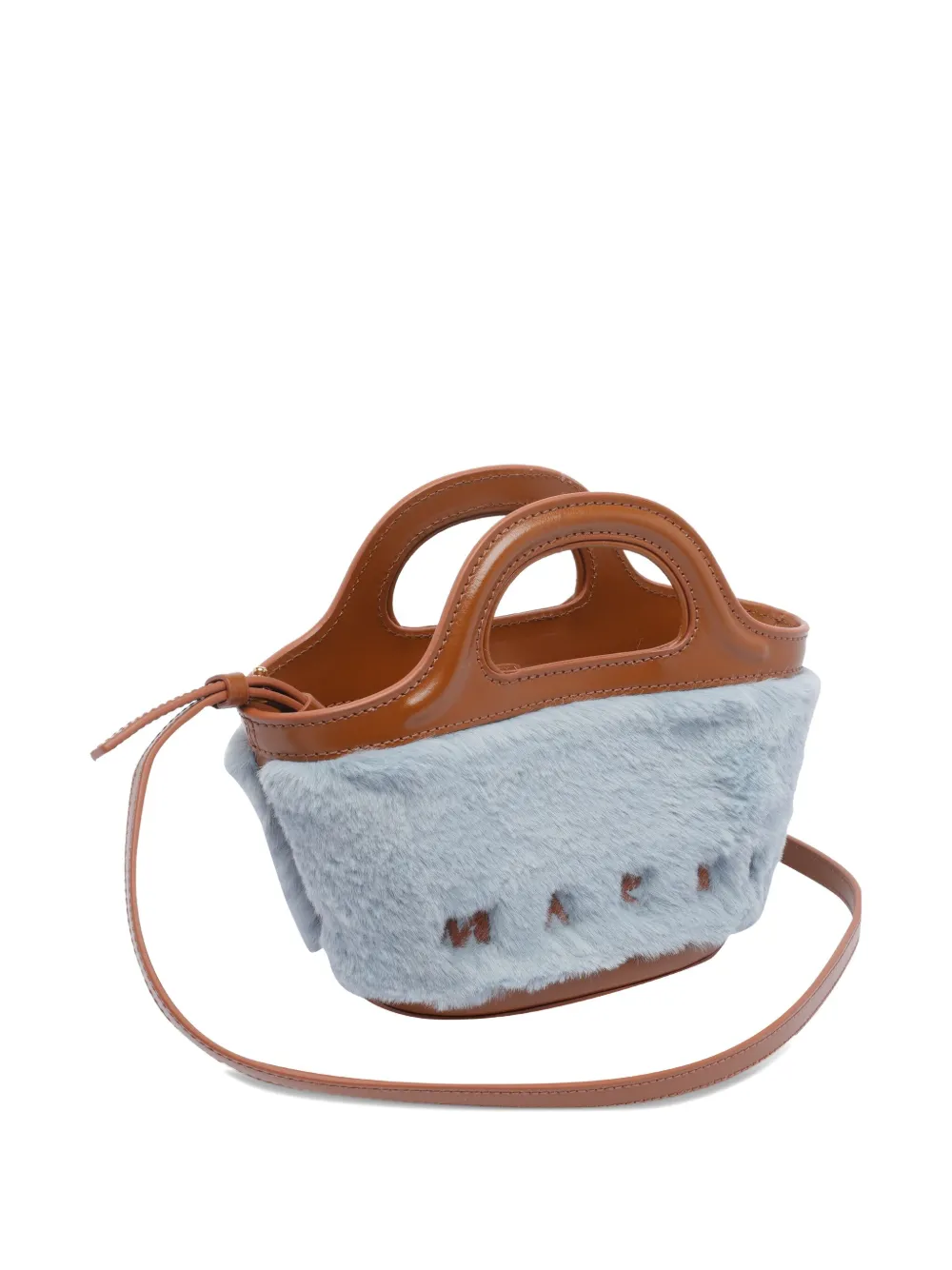 Marni Tropicalia clutch met leren afwerking Blauw