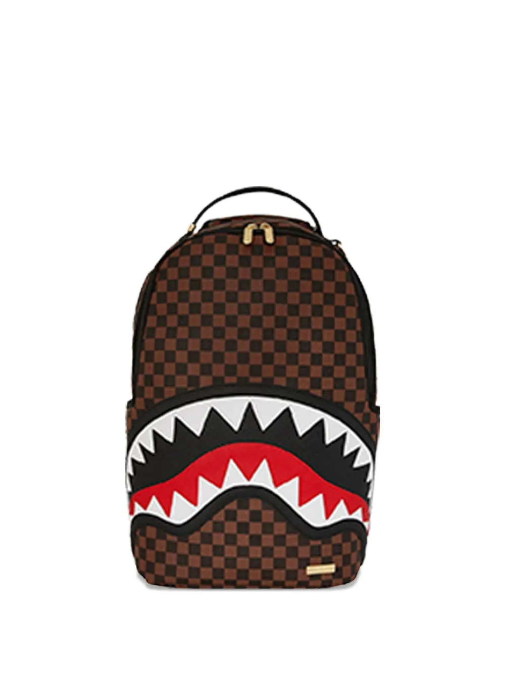 Sprayground Sawtooth Sharks in Paris check backpack - Marrone