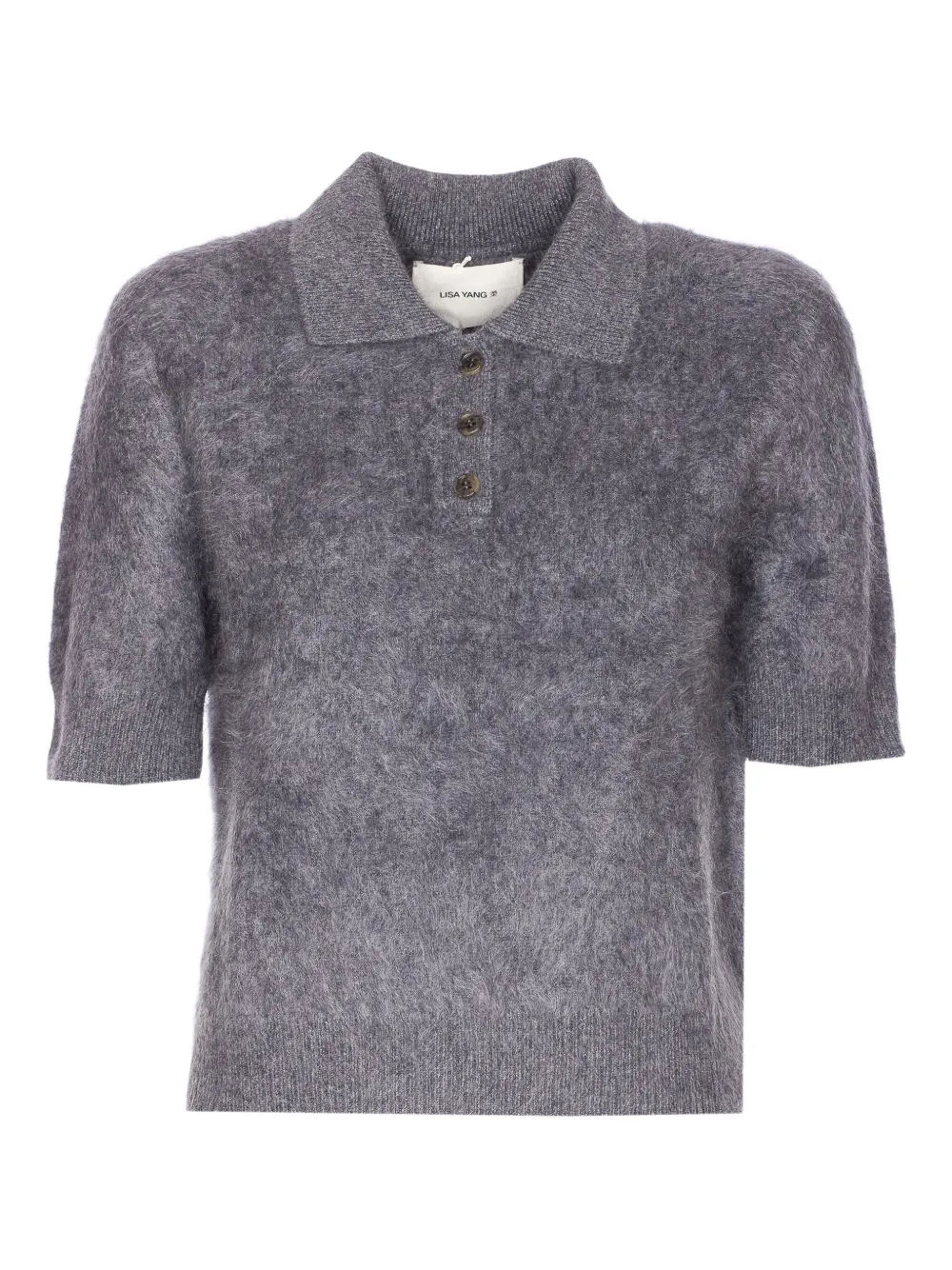 Lisa Yang Carolyn buttoned polo-neck cashmere sweater | Grey | Image 1