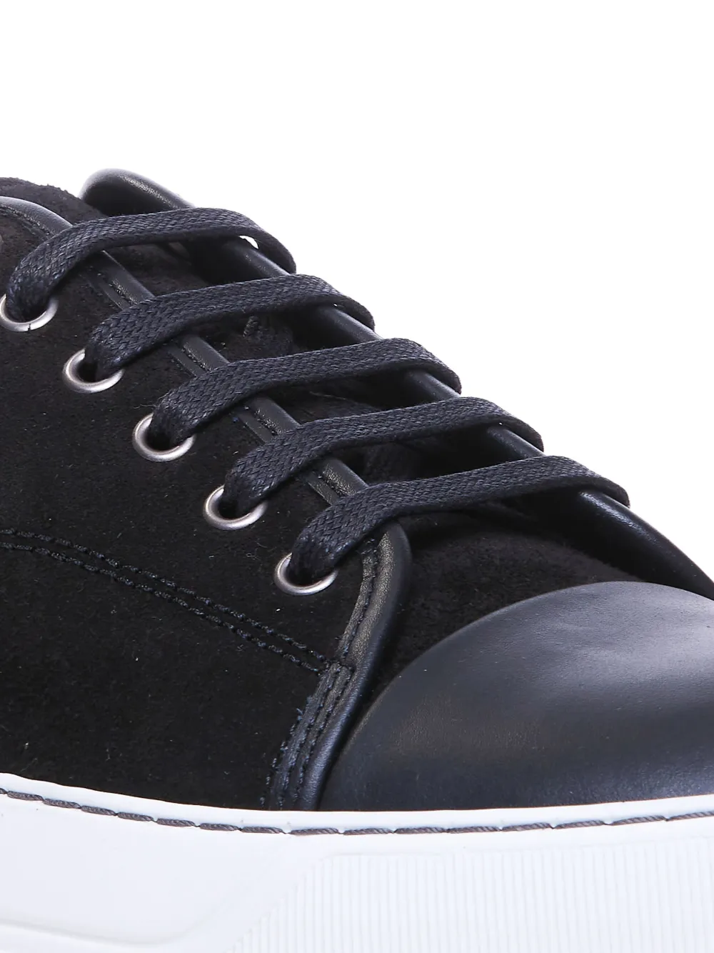 Lanvin DBB1 suède leren sneakers Zwart