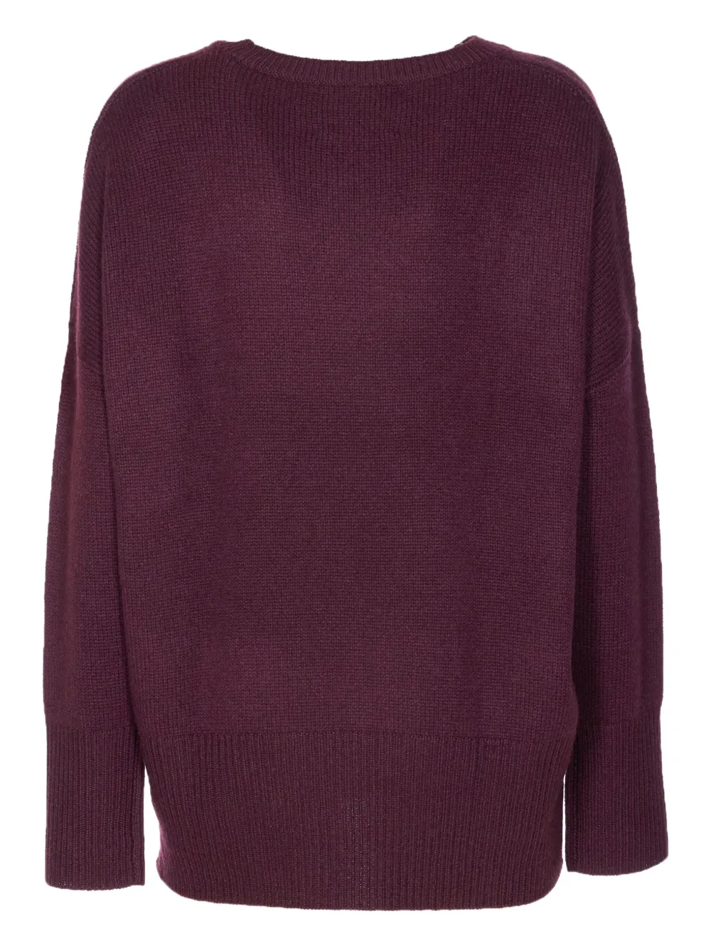 Lisa Yang Oversized Crewneck Knitwear Long Sleeves In Burgundy